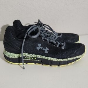 Under Armour Hovr Mens Running Shoes Size 8 Black Green Yellow Sneakers